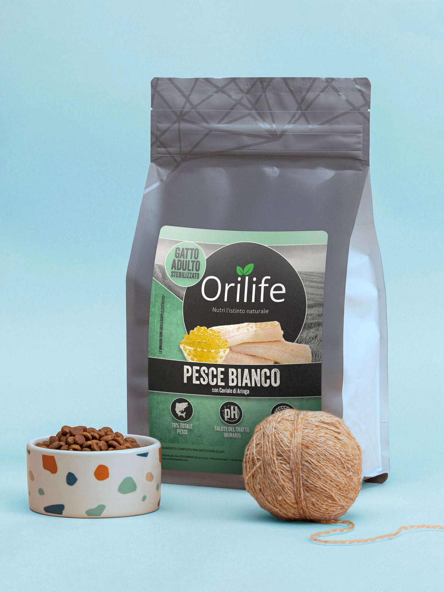 Pesce bianco con caviale di aringa