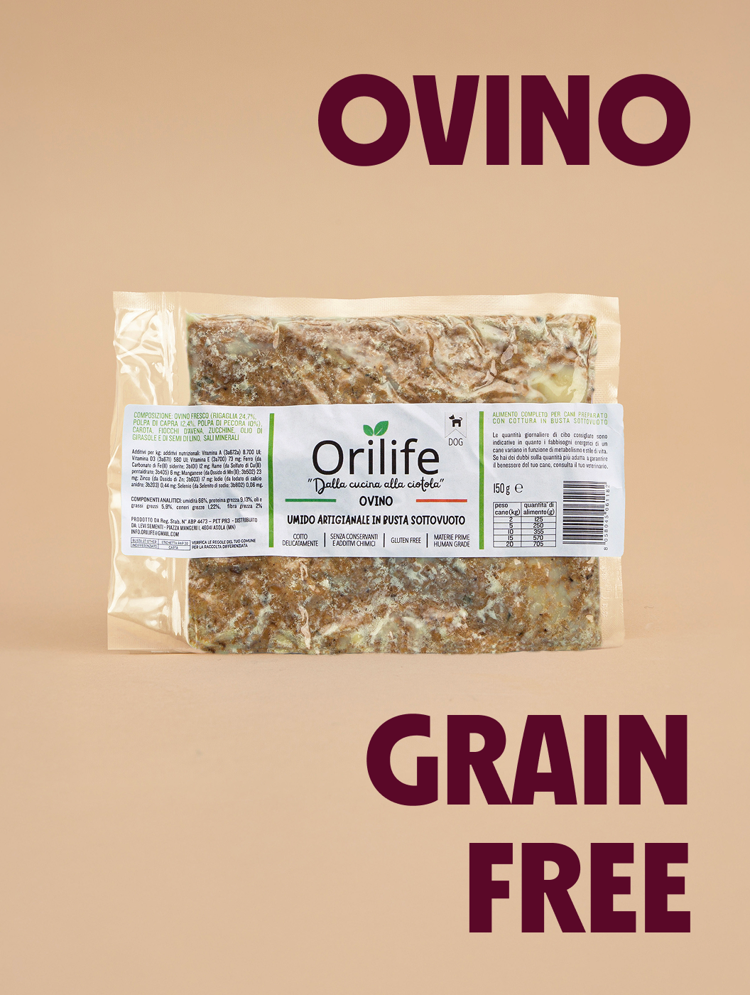 Ovino in busta sottovuoto