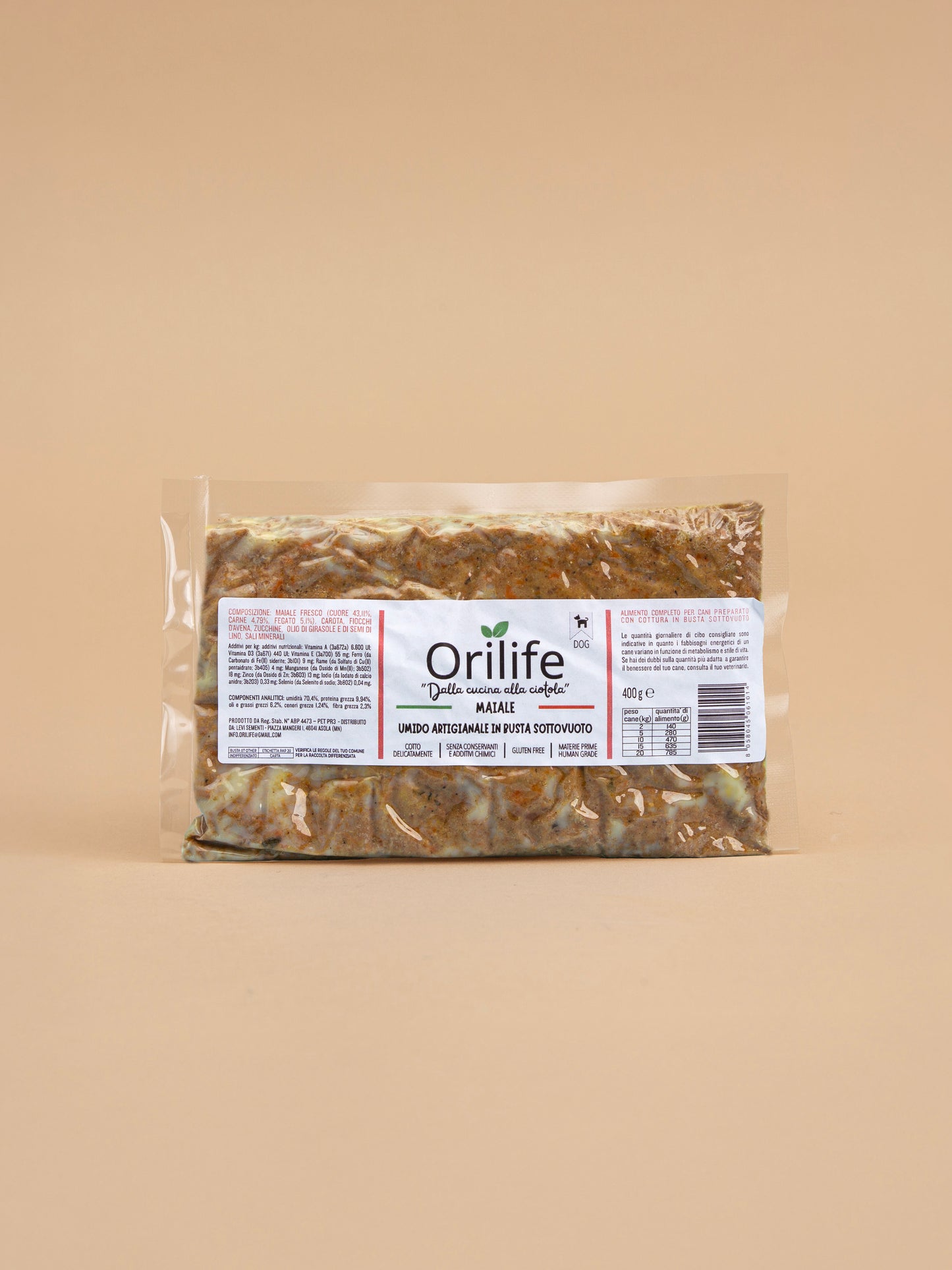 Maiale in busta sottovuoto