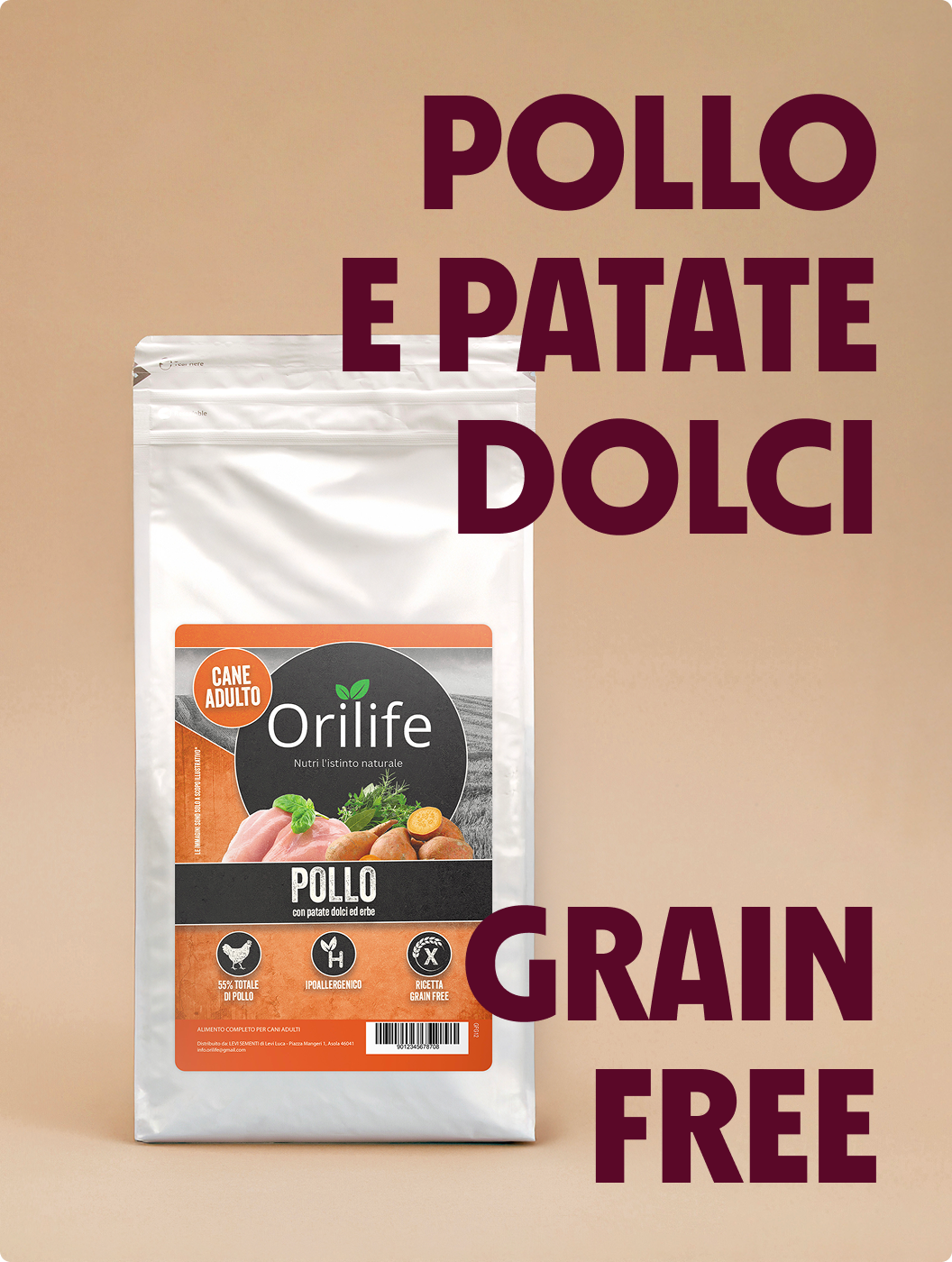 Pollo con patate dolci ed erbe