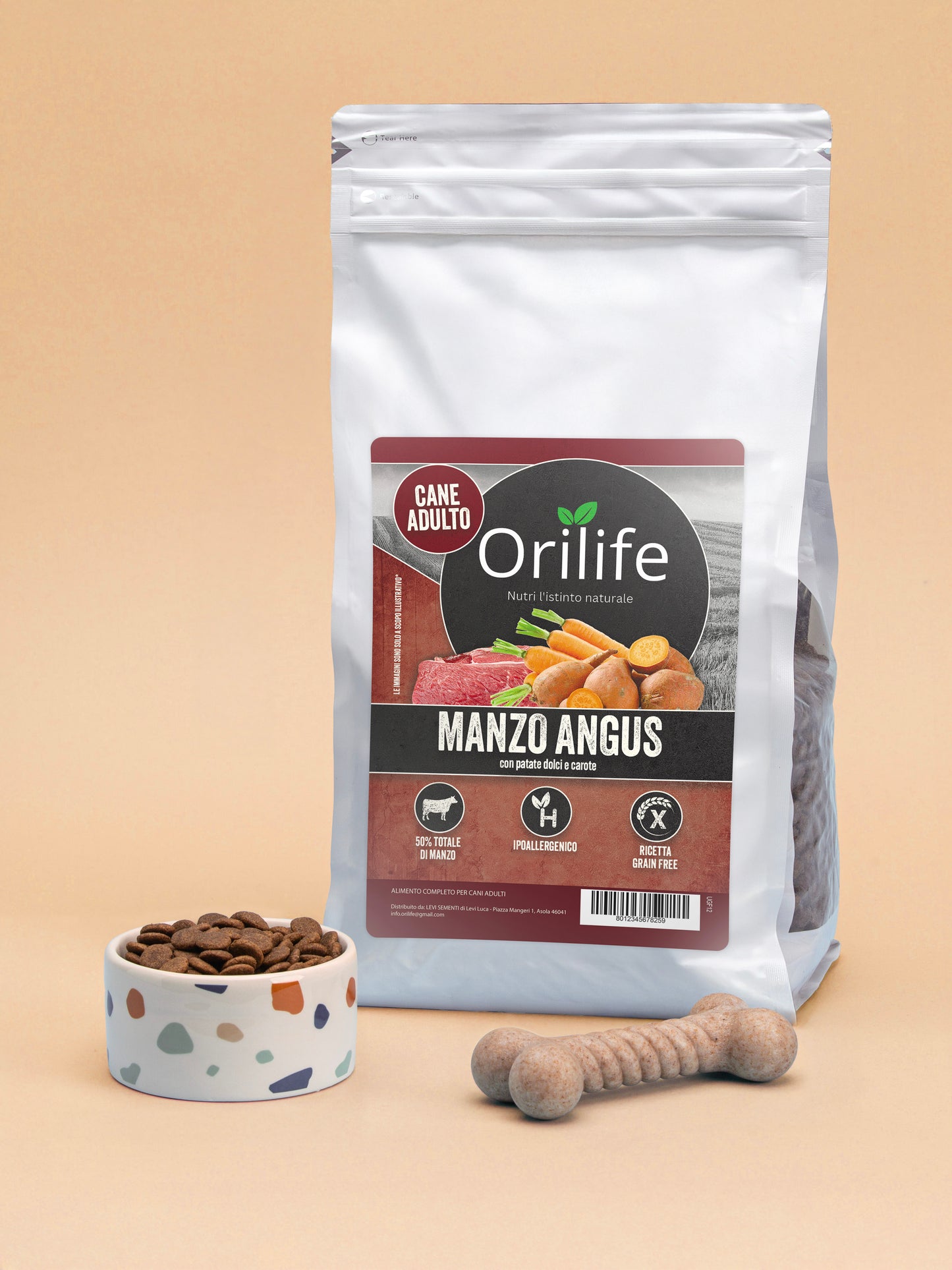 Manzo angus con patate dolci e carote