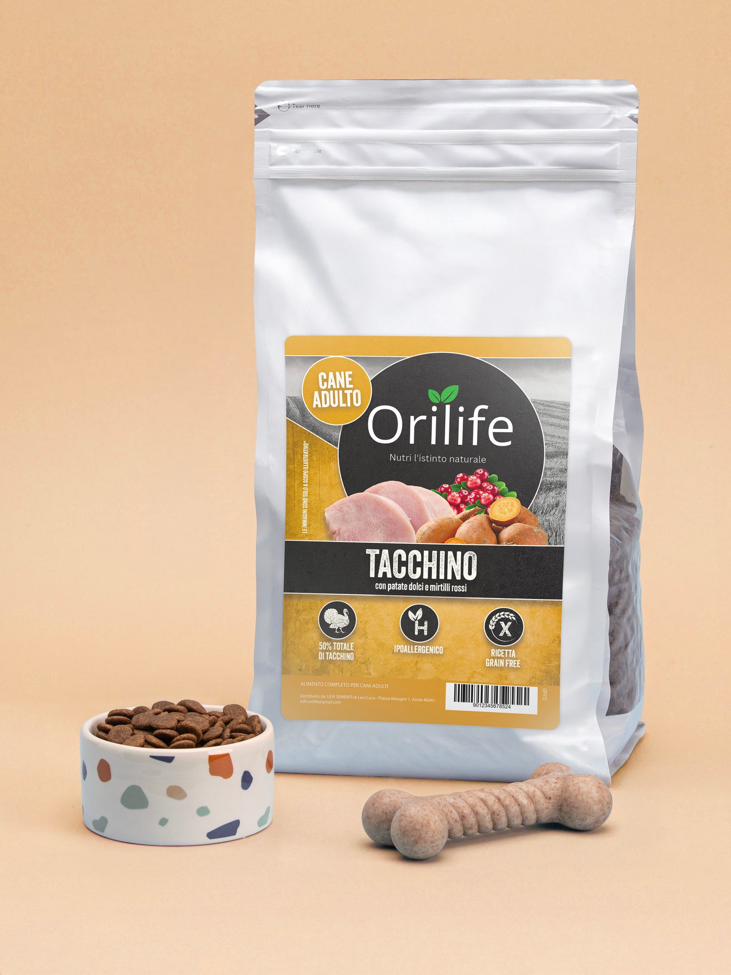 Tacchino con patate dolci e mirtilli rossi