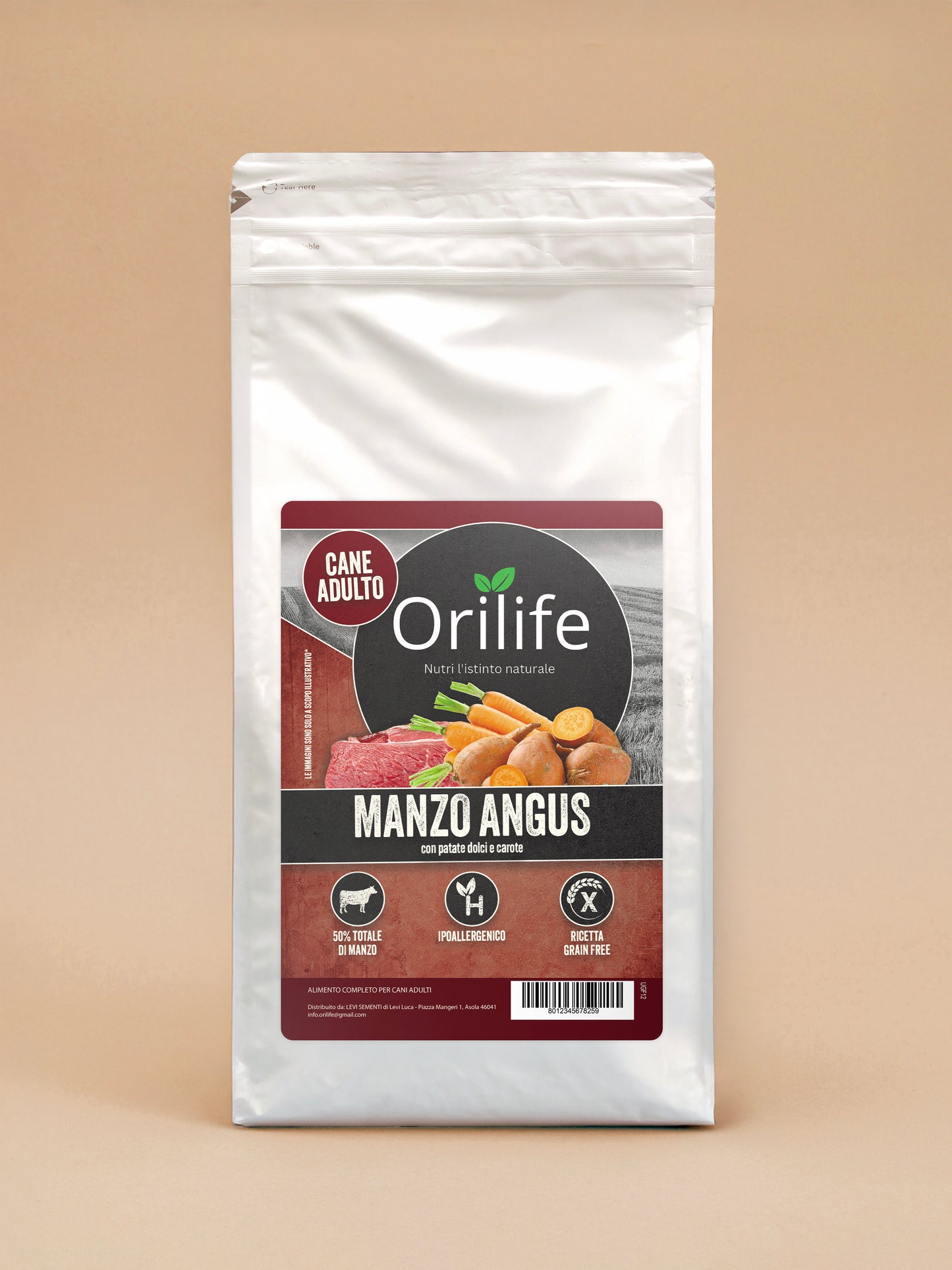 Manzo angus con patate dolci e carote