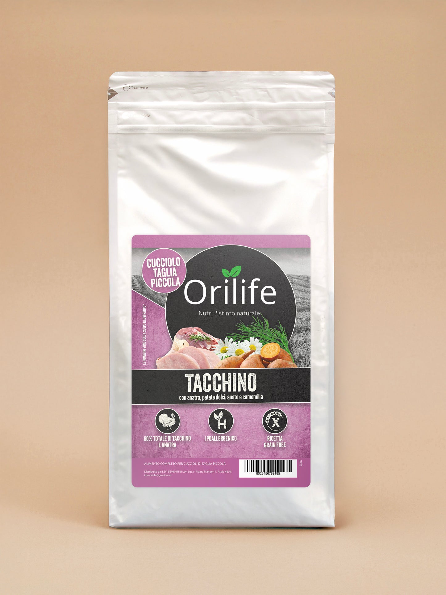 Tacchino con anatra patate dolci, aneto e camomilla