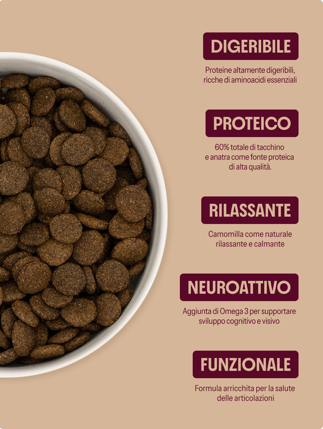 Tacchino con anatra patate dolci, aneto e camomilla