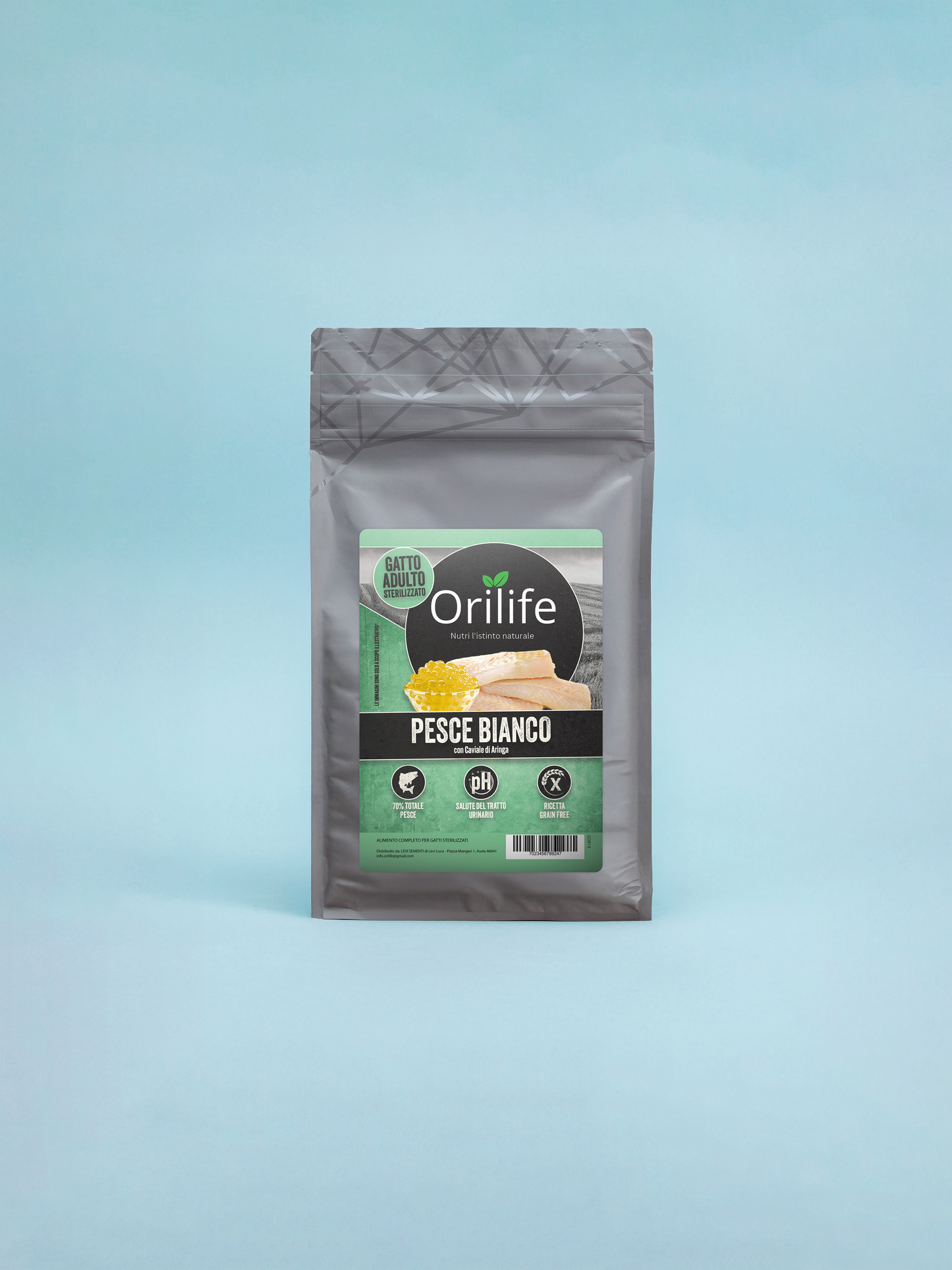 Pesce bianco con caviale di aringa