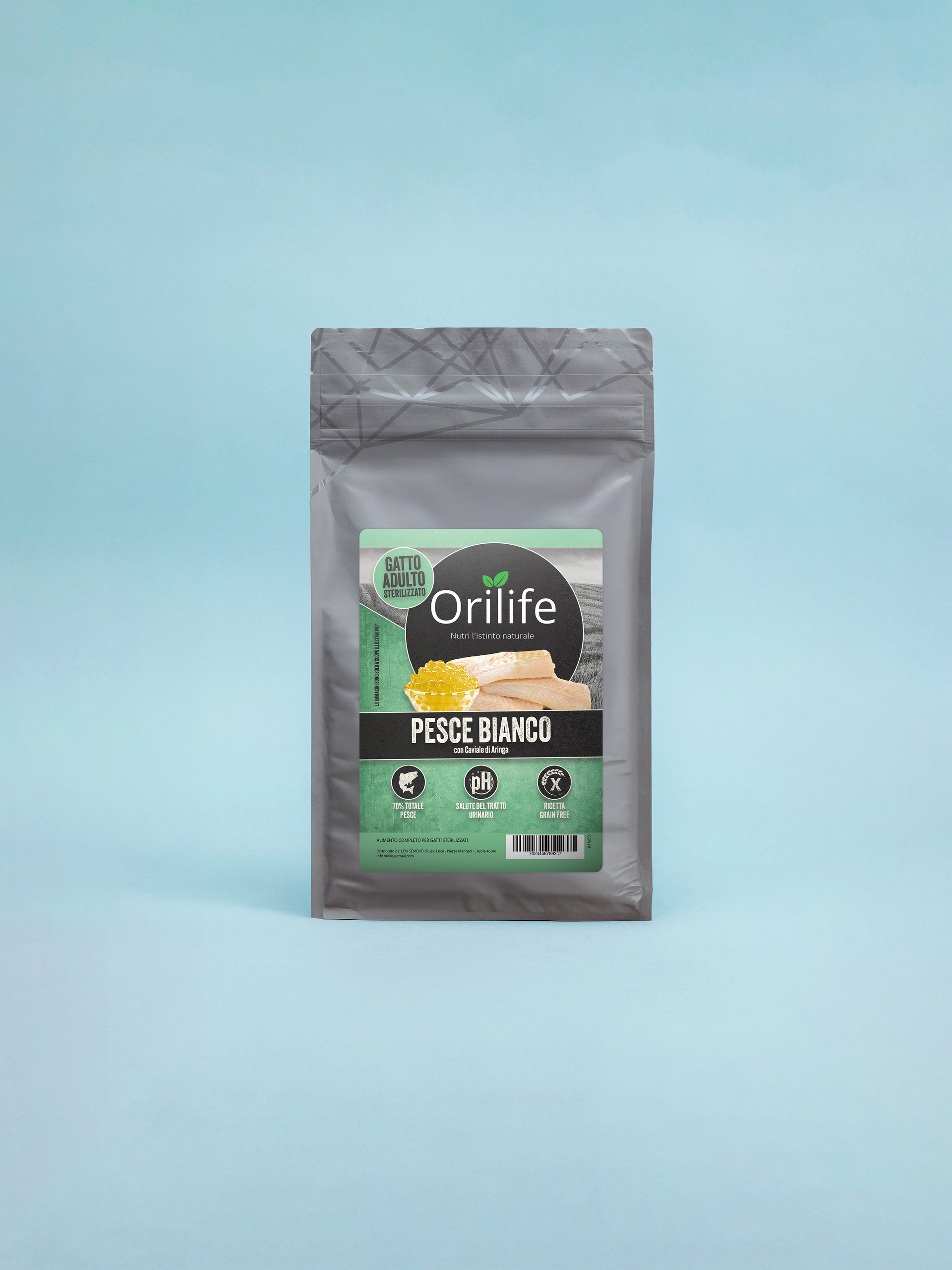 Pesce bianco con caviale di aringa