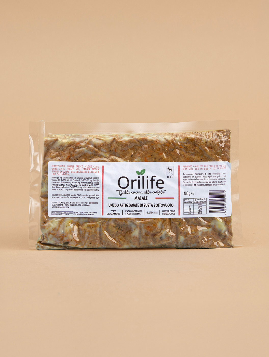 Maiale in busta sottovuoto