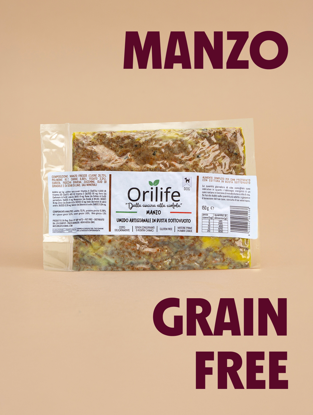 Manzo in busta sottovuoto